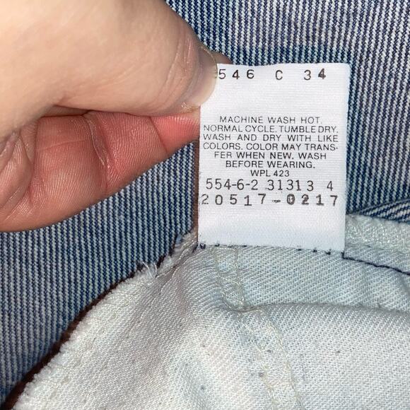 Vintage 90s Orange Tab Levi’s Dark Wash Bootcut 517 Jeans 40x34 - Picture 9 of 15